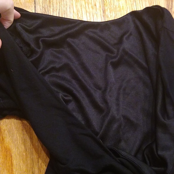 Sold 3/$15 sale Black high low cross back dress - Picture 7 of 11